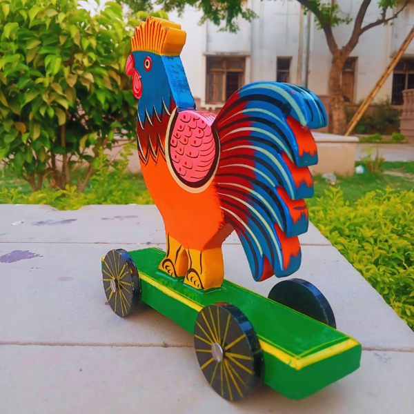 Hand-painted Wooden Hen Track Toy