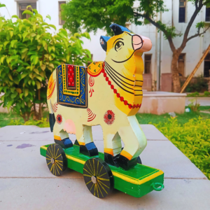 Rangyatra Wooden Pull Along Cow