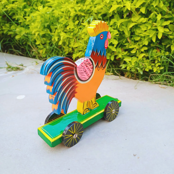 Hand-painted Wooden Hen Track Toy