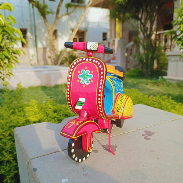 Rangyatra Hand-Painted Wooden Scooter