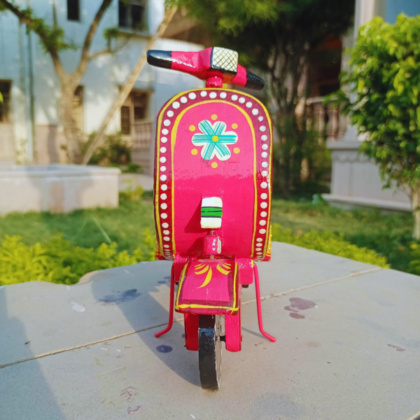 Rangyatra Hand-Painted Wooden Scooter - Image 2